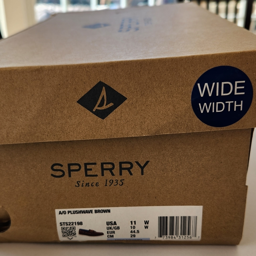 SPERRY Original Plushwave Boat Shoe Size 11 W Brown - Picture 14 of 16